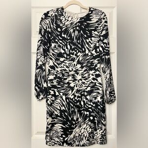 Adam Lippes Monochrome Long Sleeve Silk Dress